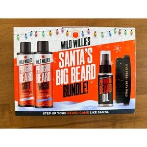 Wild Willies Beard Care Gift Set - Wash, Softener, Oil & Brush Bundle